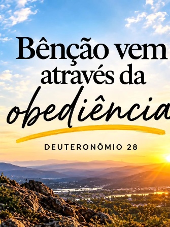 Publicação do Instagram: Bênção vem através da obediência